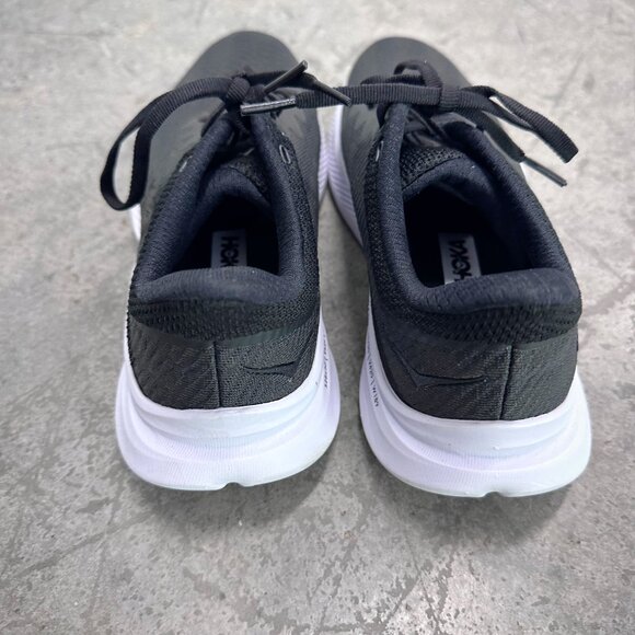 USED ONCE! Black and White Women's HOKA Solimar Running Shoes Size 7B - Picture 3 of 4